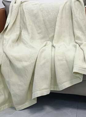 绿洲汉麻春夏裸睡亲肤柔软单人纯色吸湿透气空调毯子