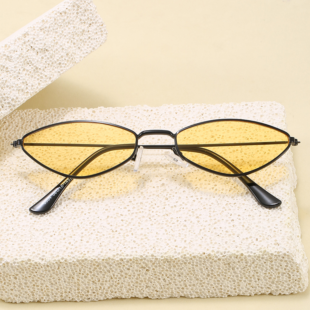 欧美复古辣妹Y2K金属小框太阳镜