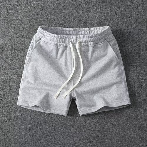 纯棉男三分短裤灰色运动