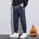 加绒加厚长裤 秋冬季 宽松束脚潮流百搭运动卫裤 男2025新款 子 休闲裤