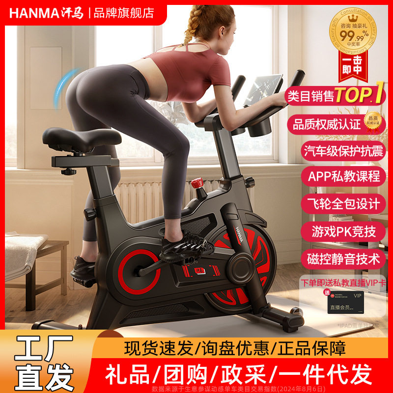 闲鱼二手市场德国汗马动感单车家用室内磁控运动健身自行车超静音