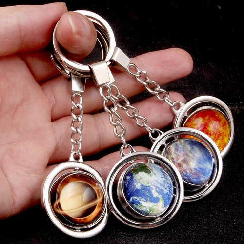 夜光水晶九大行星钥匙链学生礼品