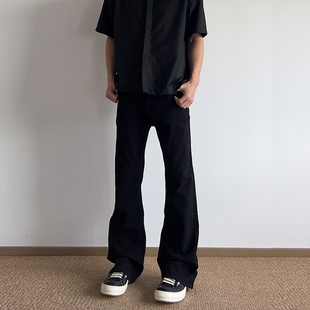 COCKTAIL BAR美式复古水洗做旧牛仔裤男女宽松直筒阔腿拖地长裤