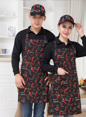酒店辣椒西餐厅厨师帽棒球帽鸭舌帽奶茶咖啡厅服务员工作帽子围裙