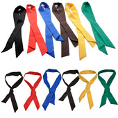 厨师黄色领带西餐厅男女厨房酒店后厨工作汗巾服务员领巾 红蓝 包邮