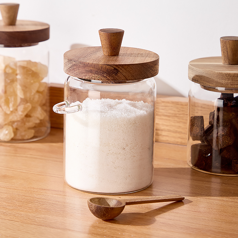 糖罐白糖保存咖啡豆粉家用密封储物罐装冰糖收纳放食品级玻璃罐子