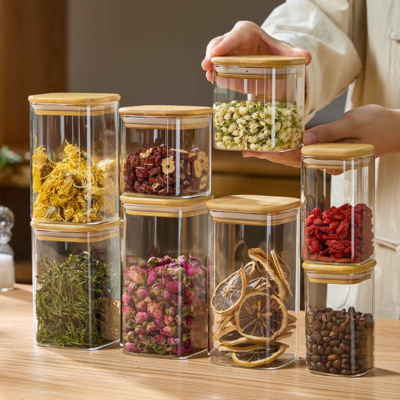 食品级玻璃民宿茶室密封罐