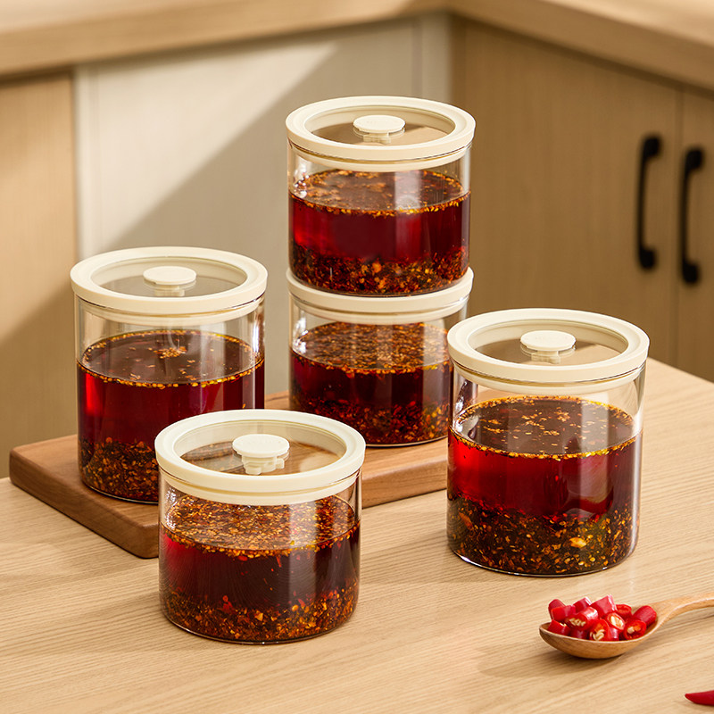 辣椒油专用罐耐高温食品级家用猪油调料罐装油泼辣子带盖密封容器