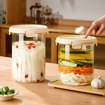 高硼硅玻璃泡菜罐腌腊八蒜密封罐