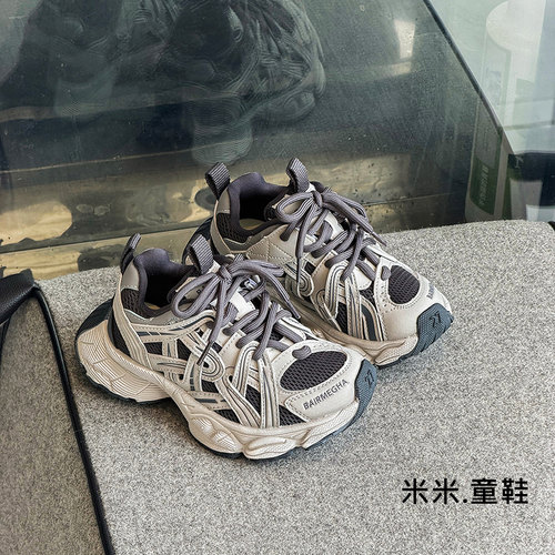 2026秋新款女童老爹鞋轻便厚底儿童休闲鞋双网软底跑鞋男童运动鞋