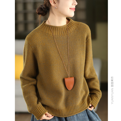 菠萝针织套头衫气质加厚毛衣
