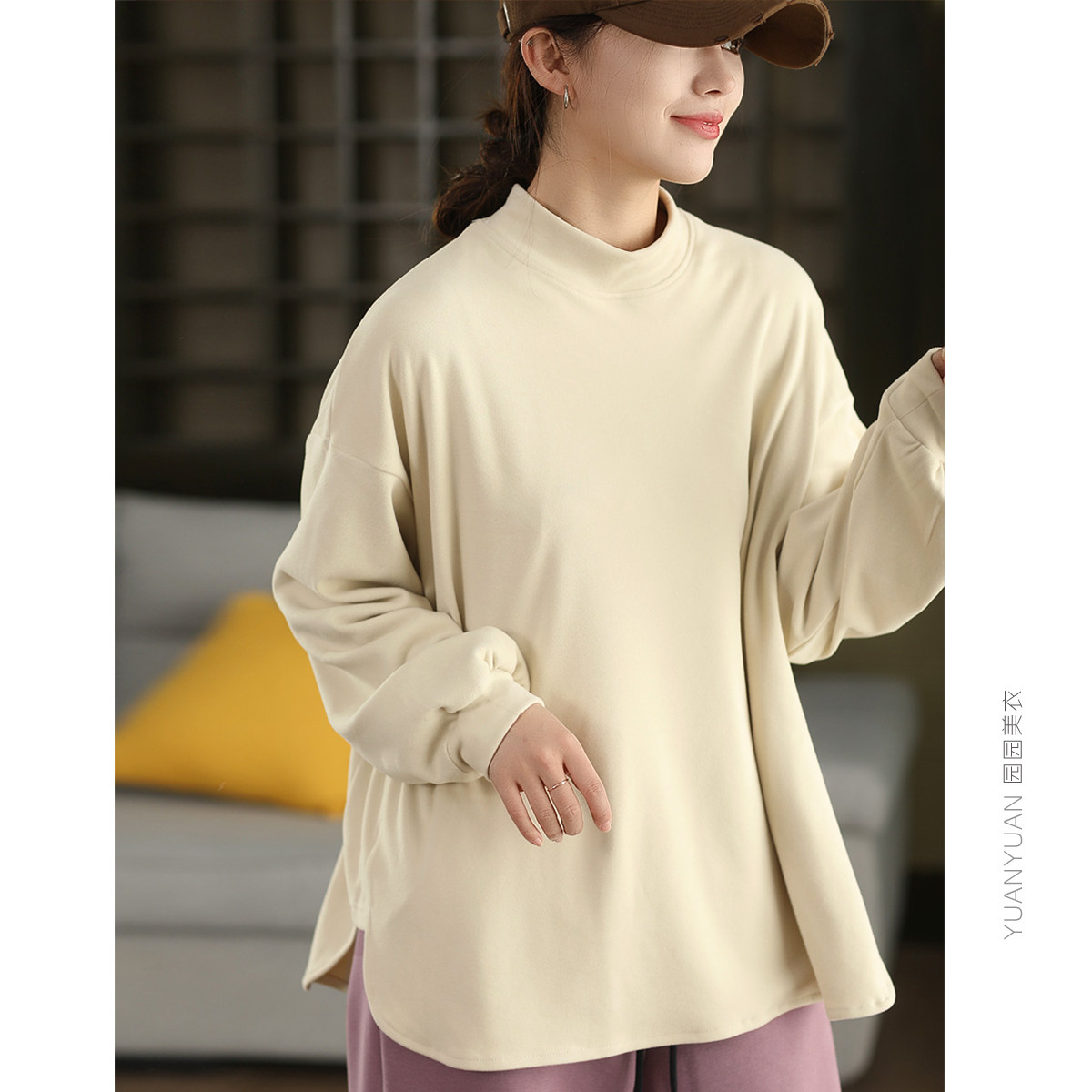 宽松套头卫衣休闲内搭上衣