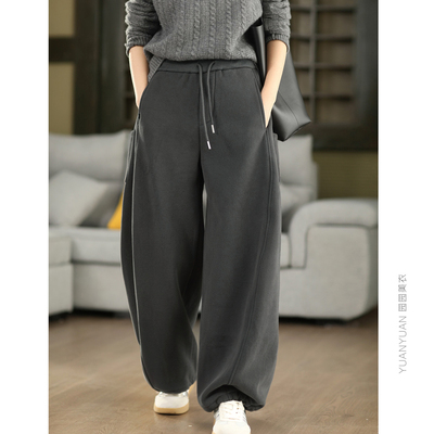 针织棉加厚卫裤保暖显瘦加绒裤