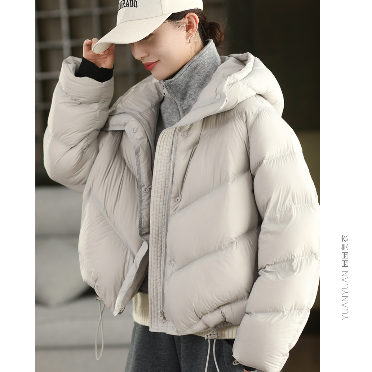 假两件羽绒服保暖加厚面包服