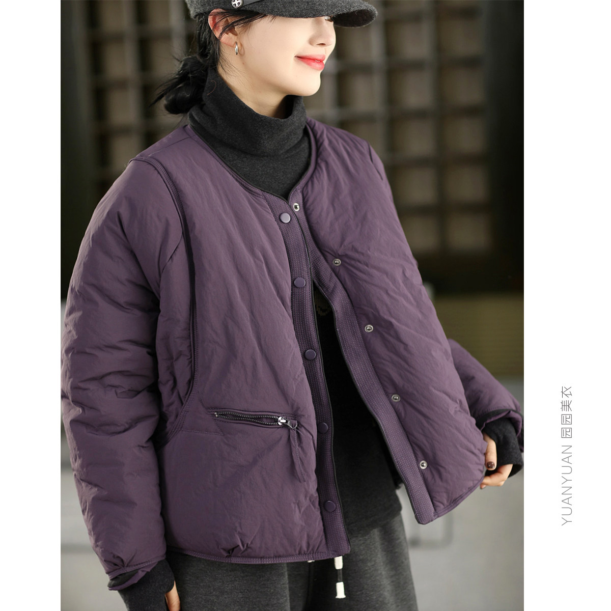 园园美衣冬季复古进口高密夹棉外套女保暖加厚棉袄圆领棉服棉衣,女装/女士精品,棉衣/棉服,淘宝优惠券,粉丝福利购,淘宝优惠卷