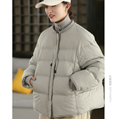 园园美衣冬季 90%白鸭绒保暖外套女宽松显瘦加厚羽绒服面包服 时尚