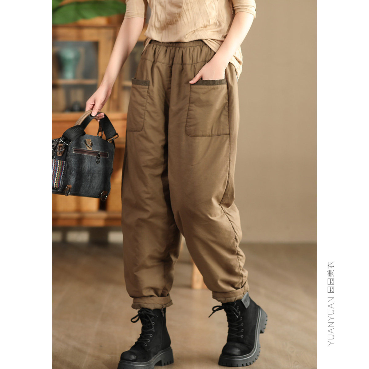 园园美衣复古新疆长绒棉加厚棉裤高密100%棉夹棉保暖长裤哈伦裤冬,女装/女士精品,棉裤/羽绒裤,淘宝优惠券,粉丝福利购,淘宝优惠卷