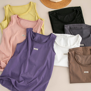 园园美衣春夏款复古亚麻棉背心女百搭无袖打底衫外穿内搭上衣吊带