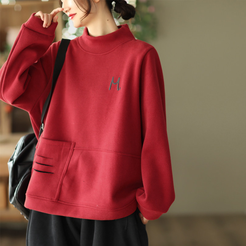 园园有新款复古针织棉加绒卫衣女宽松加厚保暖套头绒衫休闲上衣冬,女装/女士精品,卫衣/绒衫,淘宝优惠券,粉丝福利购,淘宝优惠卷