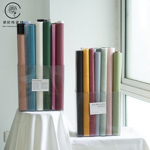 花材亚克力高透收纳桶网纱卷包装纸纱网卷收纳盒花店花艺工具收纳