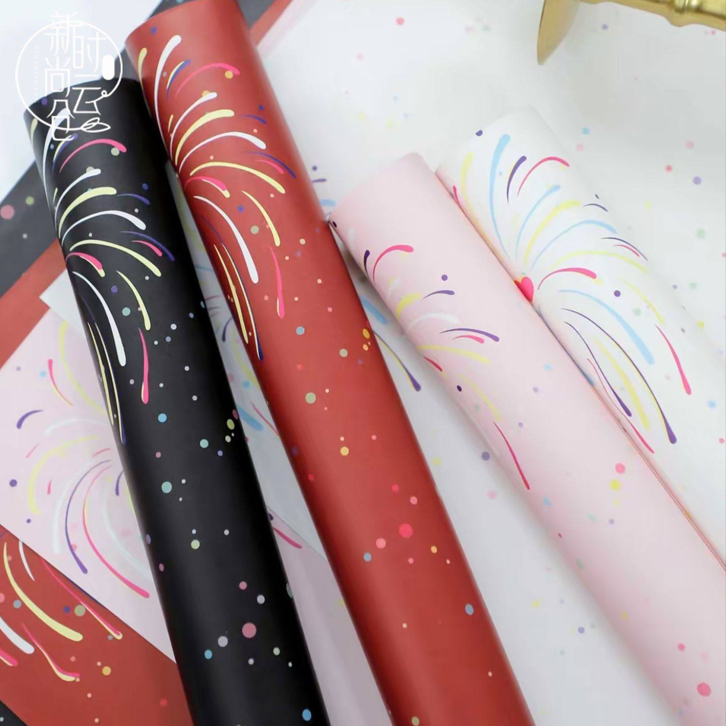 复古烟花花艺卡纸跨年新年鲜花包装造型纸彩色菊花diy材料包花纸,鲜花速递/花卉仿真/绿植园艺,花艺包装纸,淘宝优惠券,粉丝福利购,淘宝优惠卷