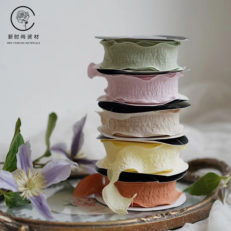 褶皱丝带鲜花装饰弹性礼品