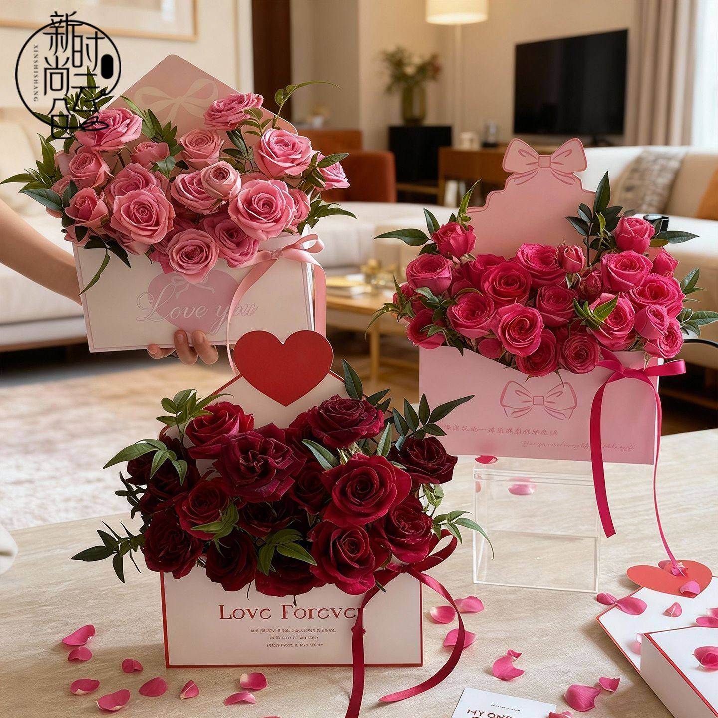 信封情人节花束包装盒情书插花花盒鲜花礼盒手捧盒花艺资材情书盒,鲜花速递/花卉仿真/绿植园艺,花艺包装盒,淘宝优惠券,粉丝福利购,淘宝优惠卷