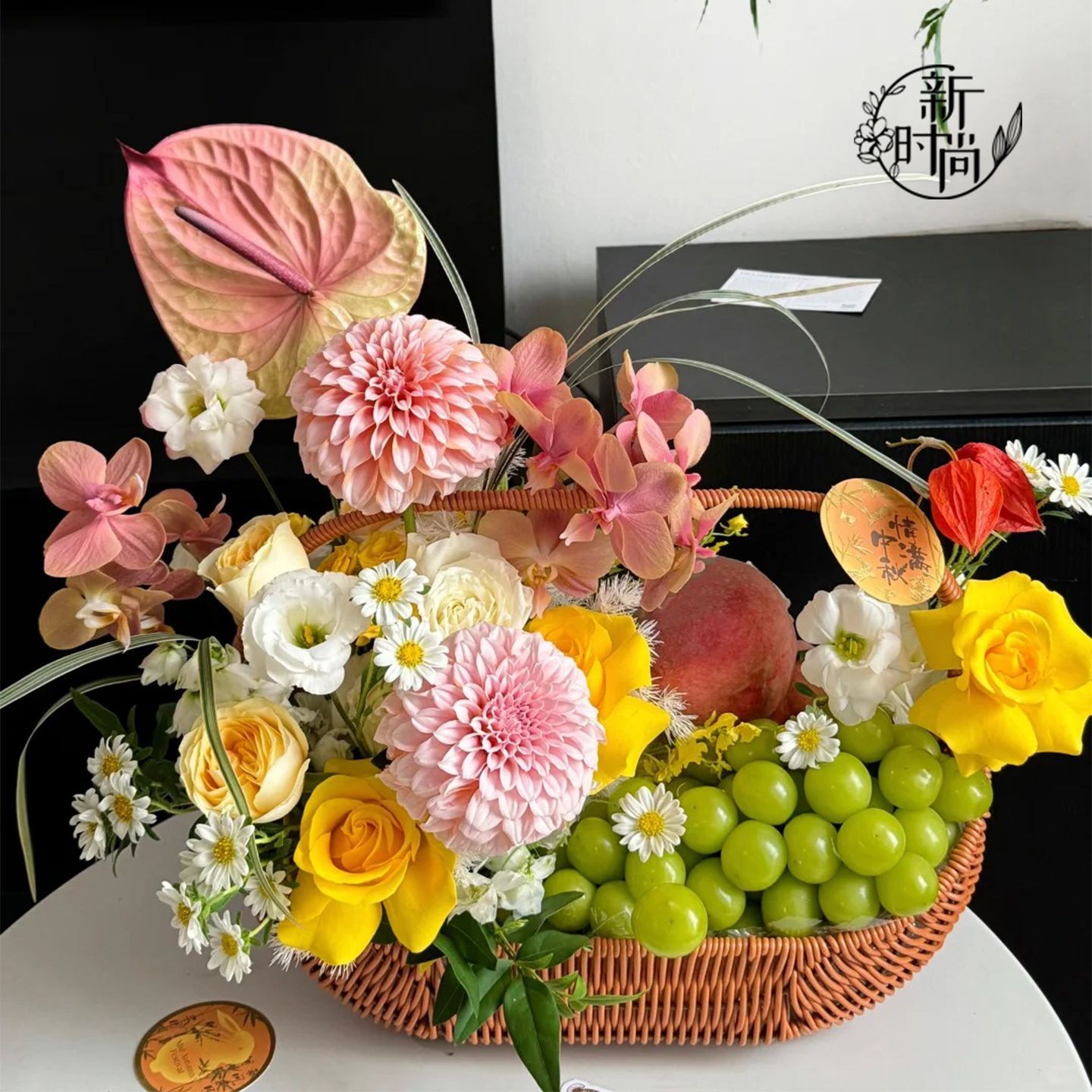 中秋节花篮手提篮手提篮