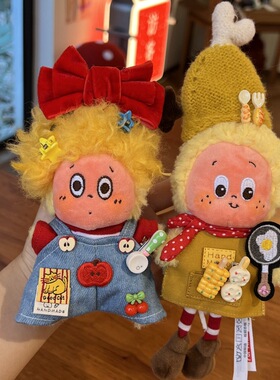 星星人娃衣123美味时刻衣服黄色鸡腿帽围裙烧烤装饰装扮衣服配饰