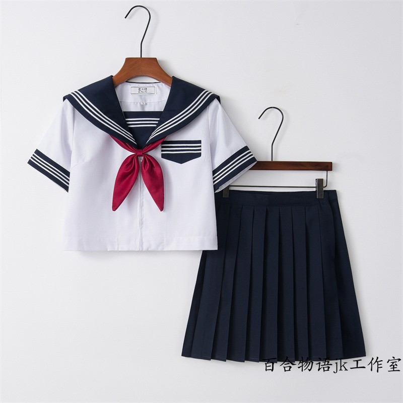 【改良白三本】正版日系基础款JK制服软姐妹水手服套装学院风班服 女装/女士精品 学生校服 原图主图