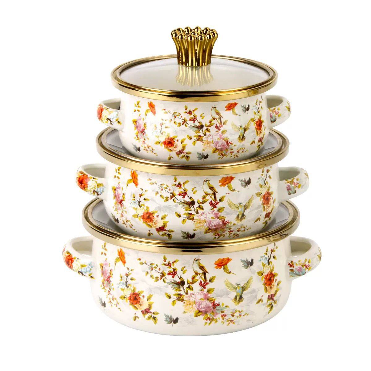 加厚三件套珐琅搪瓷锅双耳汤锅煮炖锅泡面碗小火锅猪油碗家用汤碗,餐饮具,泡面碗,淘宝优惠券,粉丝福利购,淘宝优惠卷