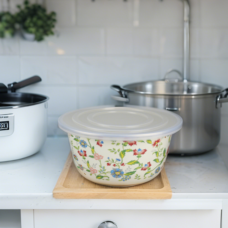 搪瓷盆带盖家珐琅搪瓷盆家用盆汤盆搪瓷和面盆洗菜盆搪瓷盆拌菜盆,餐饮具,盆,淘宝优惠券,粉丝福利购,淘宝优惠卷