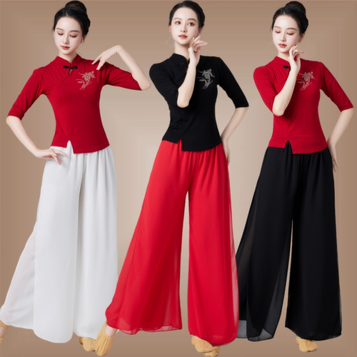 新中式旗袍上衣女古典舞服装