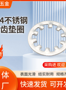 304不锈钢内齿锁紧垫圈防滑止动垫片金属介子GB861.1M3M4M5M27M30