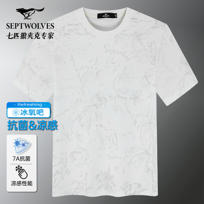 七匹狼短袖圆领T恤2025夏季新品