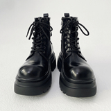 XZ110-251529#厚底马丁靴男春秋增高系带短靴黑色机车靴P130，男装工装外套，星座110