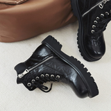 XZ110-9293#英伦风厚底马丁靴男黑色系带机车靴增高短靴P130，男装工装外套，星座110