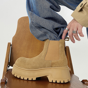 XZ110-251522#英伦风厚底马丁靴增高切尔西靴工装风短靴P130，男装工装外套，星座110