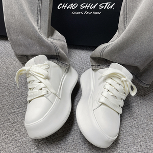 XZ110-25370#板鞋男增高软底休闲鞋小个子潮流街拍小白鞋P125，男鞋休闲鞋，星座110