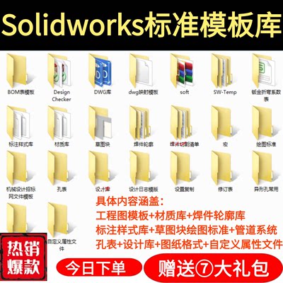 Solidworks 标准模板库 工程图 材料明细表 焊接型材 SW设计库