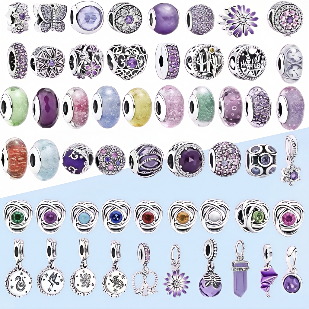 925纯银潘家紫色系列串珠