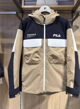 FILA斐乐2025年冬季新款男子冲锋衣保暖羽绒服两件套F11M549921F