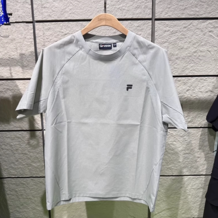 FILA斐乐2025夏秋款男装运动宽松梭织短袖T恤衫T11M531105F