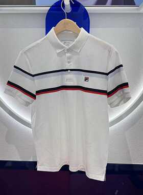 FILA斐乐男装 2025年秋季新款运动休闲针织短袖POLO衫 F11M431104