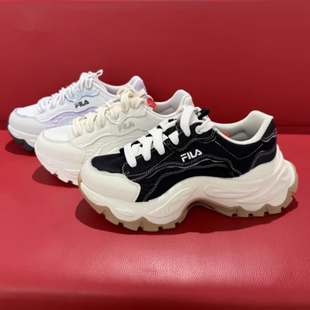 F12W521301 SOFIA鱼刺4代厚底运动帆布鞋 FILA斐乐2025夏新款 女鞋