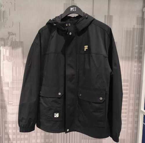 连帽运动宽松正品梭织外套FILA