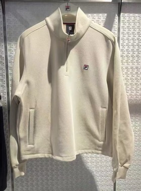 FILA斐乐女装2026年春新款网球运动宽松半高领套头卫衣A11W613207