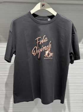 FILA斐乐2025夏新款女装休闲运动圆领针织短袖T恤衫F11W529122F