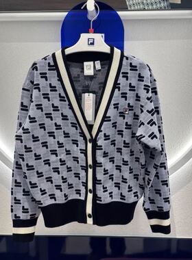 FILA斐乐女装 2025春季新款休闲宽松针织开衫编织外套 A11W413401