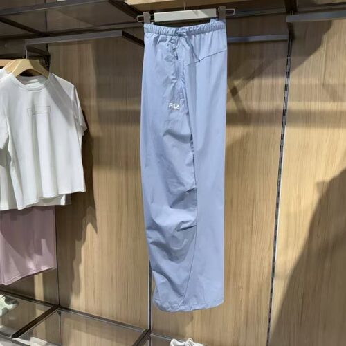 女休闲宽松凉感防晒直筒梭织长裤